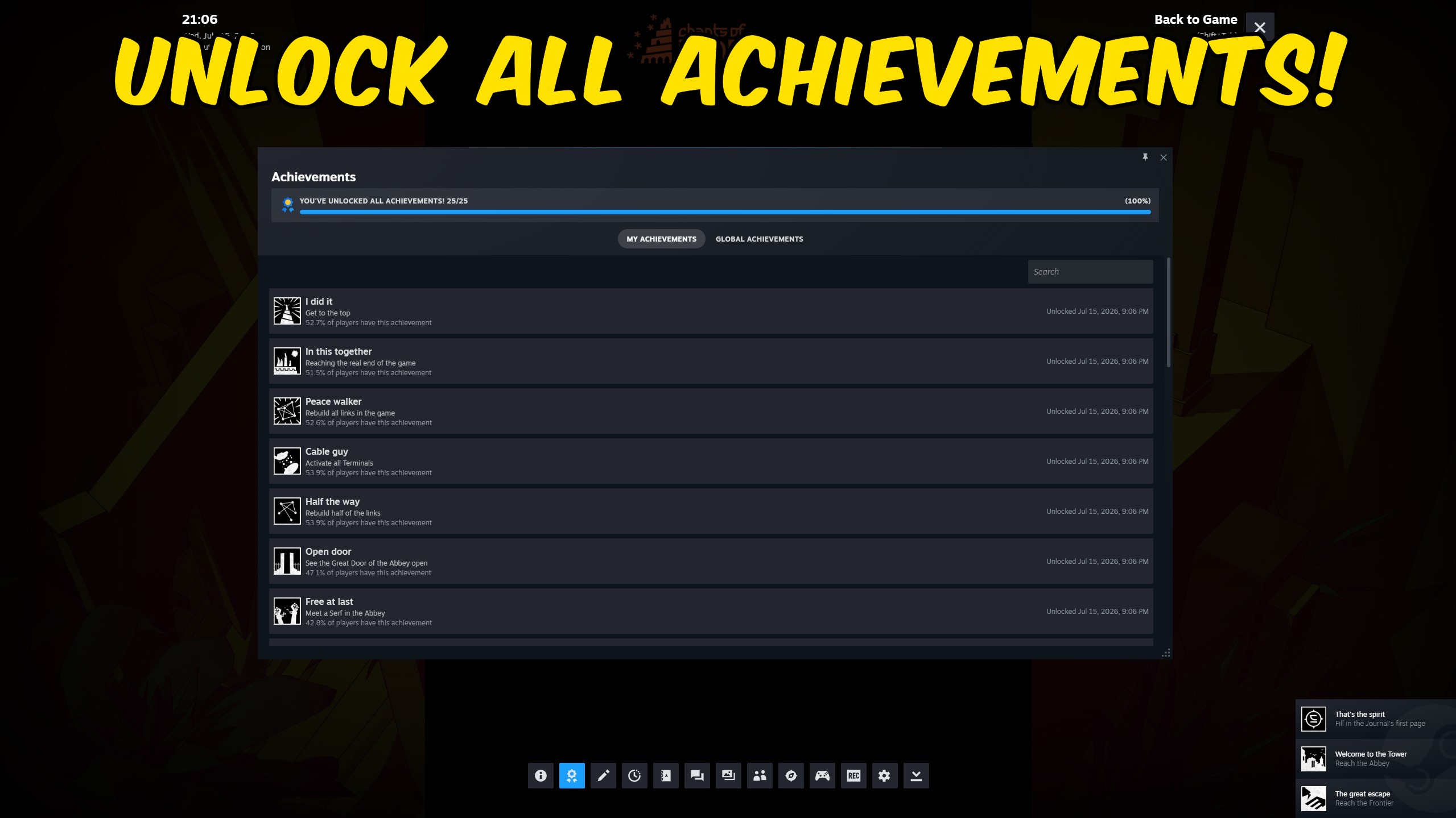 Chants of Sennaar — Achievement Unlocker (screenshot 2)